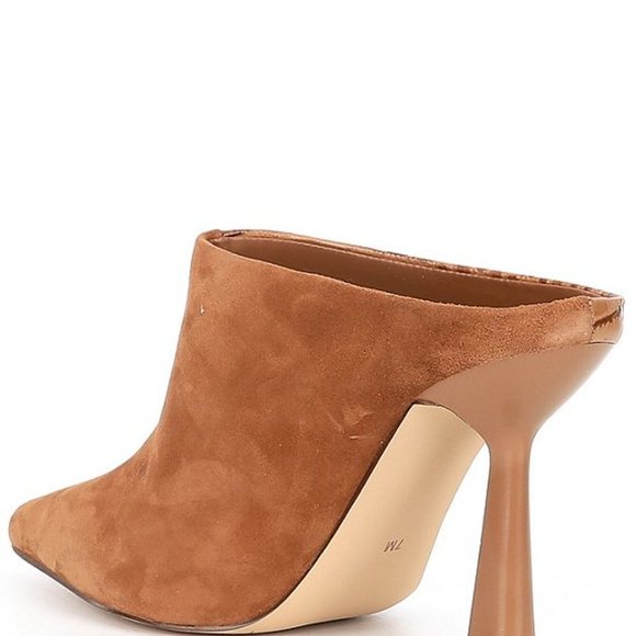 Lark Croc Embossed & Suede Stiletto Dress Mules - Picture 2 of 4